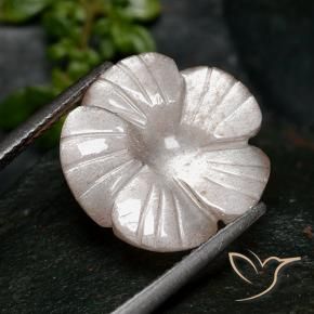 Piedra de Luna Rosado muy claro natural de 7.28 ct, Corte Flor, Translúcido