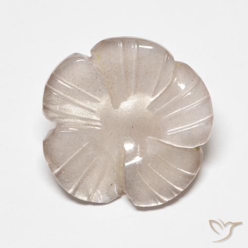 5.21ct Natural Rosado muy claro Piedra de Luna, Corte Flor, Translúcido