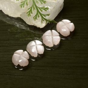 Gemas de Piedra de Luna Rosado muy claro natural de 5.06 ct, Corte Flor, Translúcido