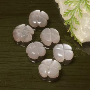 Gemas de piedra de luna rosa natural de 9,36 ct, corte flor, translúcido