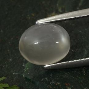Piedra de luna gris natural de 3,50 ct, corte óvalo, translúcido