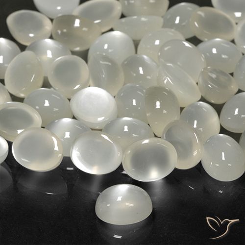 2.14ct Natural Blanco crema Piedra de Luna, Ovalada, Translúcido