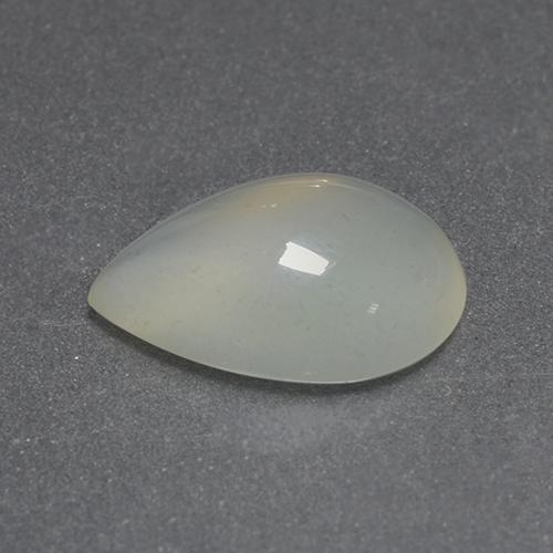 Piedra de luna blanco natural de 1,43 ct, en forma de pera, transparente