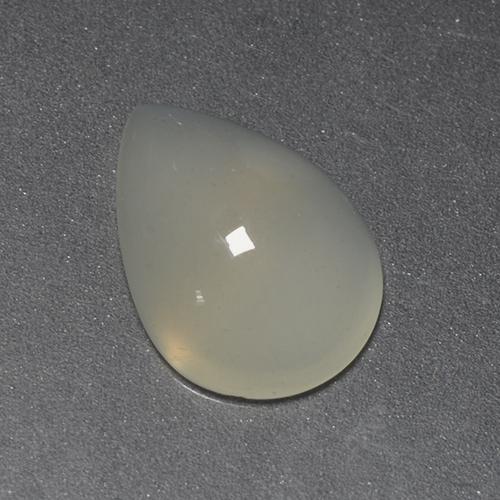 Piedra de luna blanco natural de 1,43 ct, en forma de pera, transparente