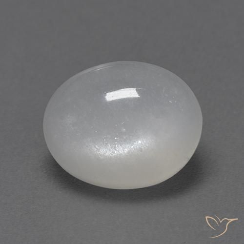 Piedra de Luna Blanco natural de 2.72 ct, Ovalada, Transparente