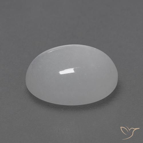 Piedra de Luna Blanco natural de 2.72 ct, Ovalada, Transparente
