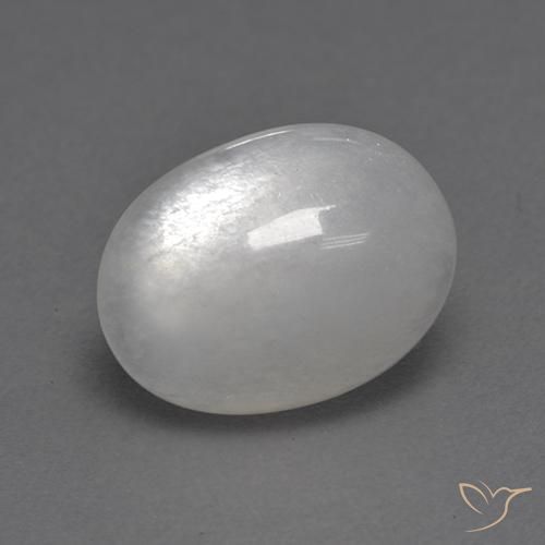 Piedra de Luna Blanco natural de 2.33 ct, Ovalada, Transparente