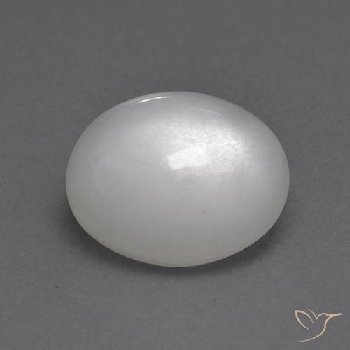 Piedra de Luna Blanco natural de 2.95 ct, Ovalada, Transparente