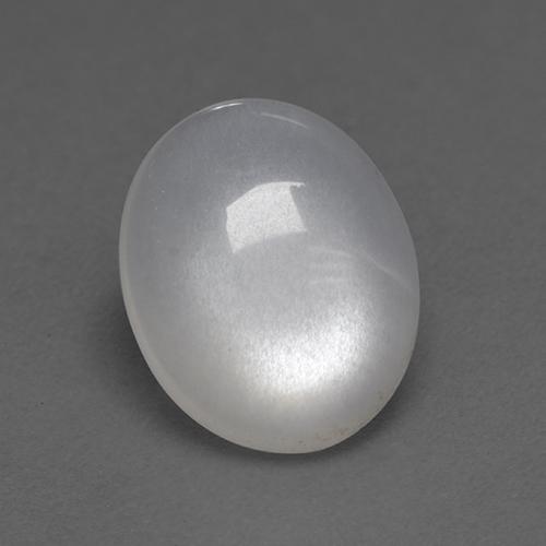 Piedra de luna blanco natural de 2,70 ct, corte óvalo, transparente