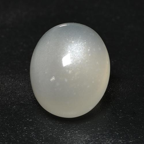 Piedra de luna blanco natural de 3,18 ct, corte óvalo, transparente