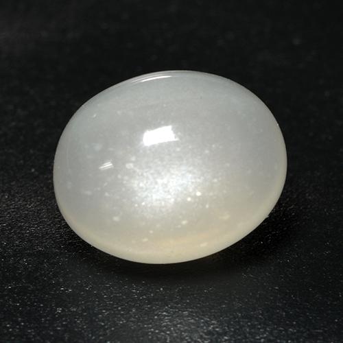 Piedra de luna blanco natural de 3,18 ct, corte óvalo, transparente