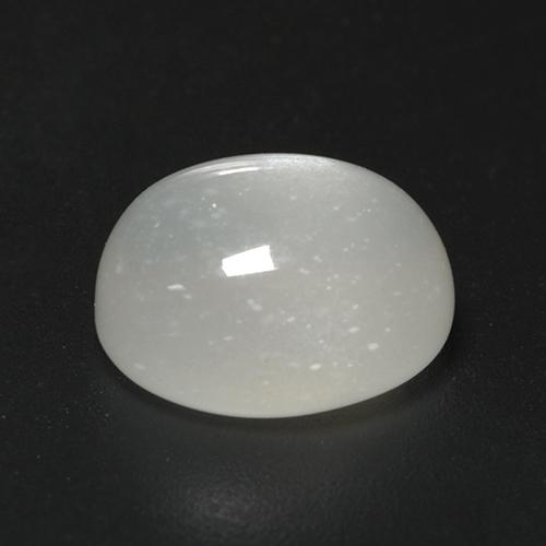 Piedra de luna blanco natural de 3,18 ct, corte óvalo, transparente