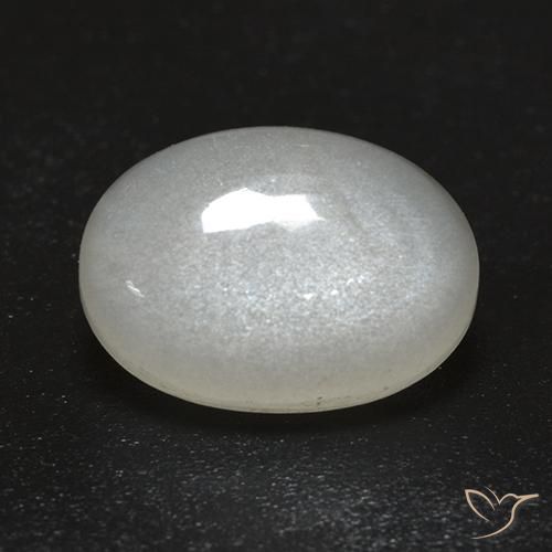 Piedra de Luna Blanco crema natural de 2.43 ct, Ovalada, Transparente
