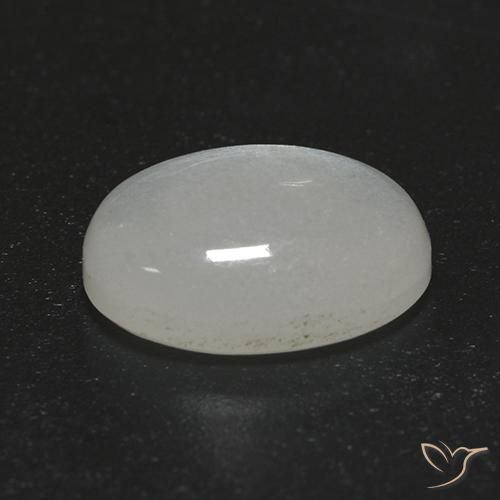Piedra de Luna Blanco crema natural de 2.43 ct, Ovalada, Transparente