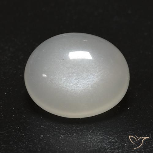 Piedra de Luna Blanco crema natural de 2.69 ct, Ovalada, Transparente