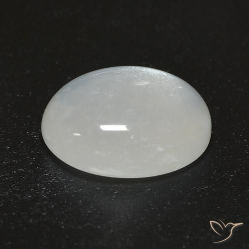 Piedra de Luna Blanco cálido natural de 2.48 ct, Ovalada, Transparente