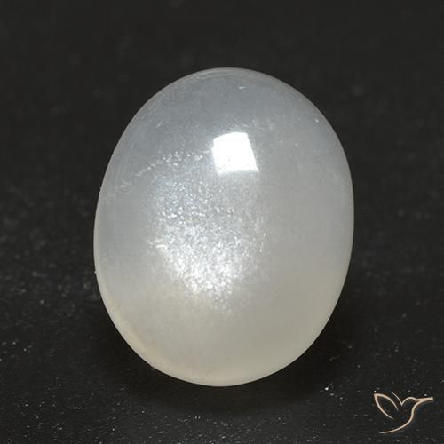 2.54ct Natural Blanco crema Piedra de Luna, Ovalada, Transparente