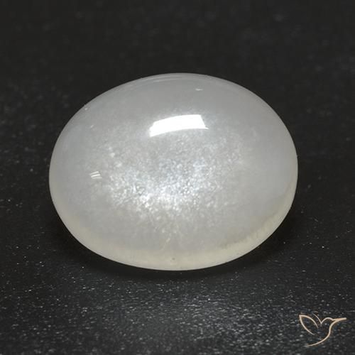 Piedra de Luna Blanco crema natural de 2.54 ct, Ovalada, Transparente
