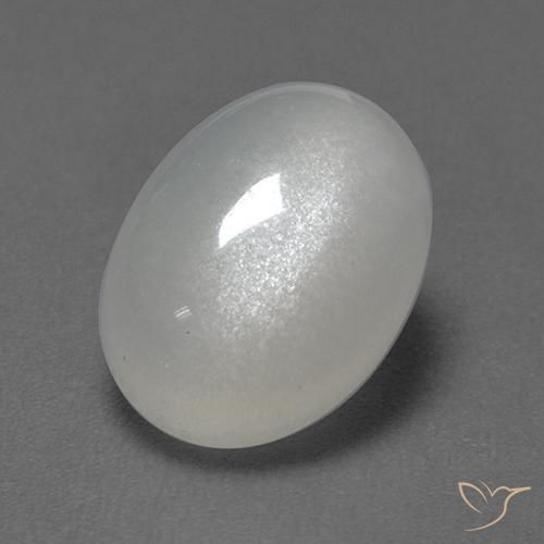 Piedra de Luna Blanco natural de 3.56 ct, Corte Óvalo, Translúcido