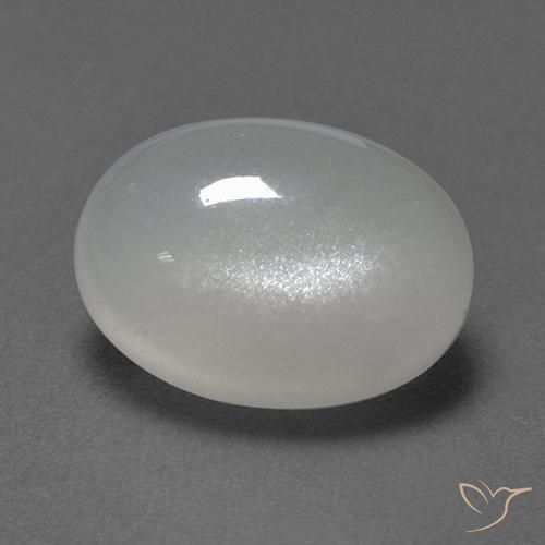Piedra de Luna Blanco natural de 3.56 ct, Corte Óvalo, Translúcido