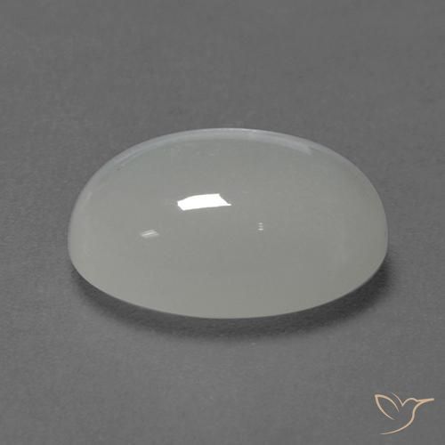 Piedra de Luna Blanco natural de 3.56 ct, Corte Óvalo, Translúcido