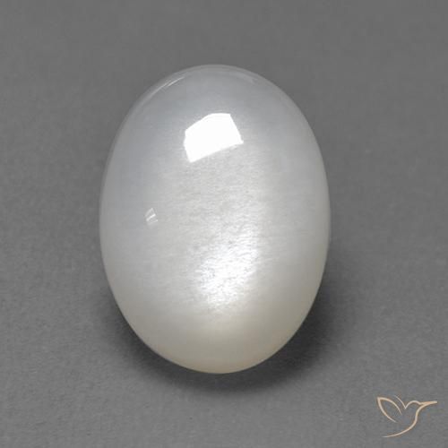 2.82ct Natural Blanco Piedra de Luna, Ovalada, Translúcido