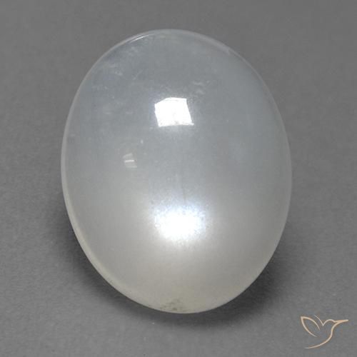 Piedra de Luna Blanco natural de 2.81 ct, Corte Óvalo, Transparente