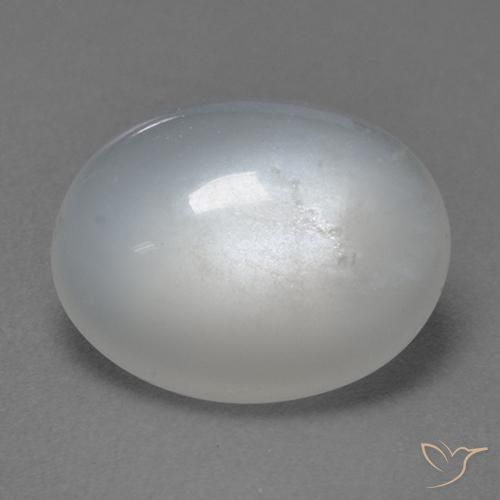 Piedra de Luna Blanco natural de 2.81 ct, Corte Óvalo, Transparente