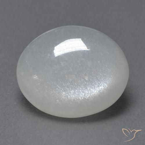 Piedra de Luna Blanco natural de 2.72 ct, Ovalada, Transparente