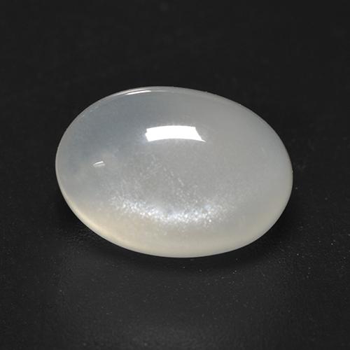 Piedra de luna blanco natural de 3,06 ct, corte óvalo, transparente
