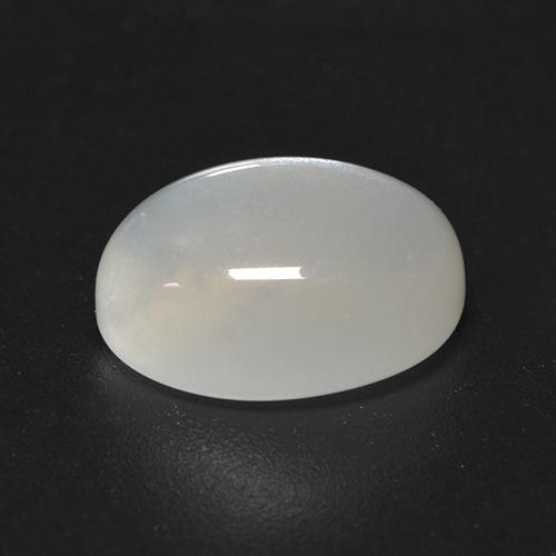 Piedra de luna blanco natural de 3,06 ct, corte óvalo, transparente