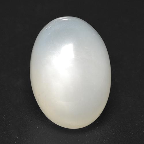 Piedra de Luna Blanco apagado natural de 4.58 ct, Corte Óvalo, Transparente