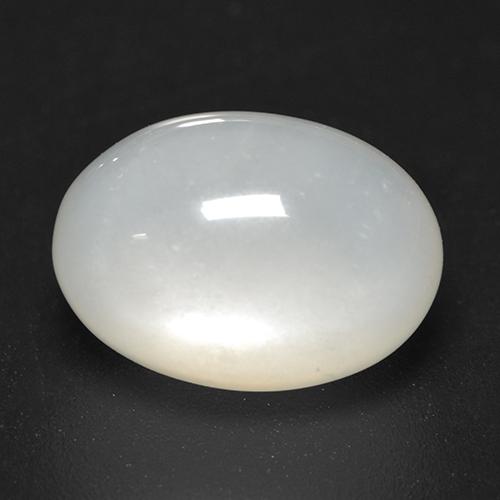Piedra de Luna Blanco apagado natural de 4.58 ct, Corte Óvalo, Transparente