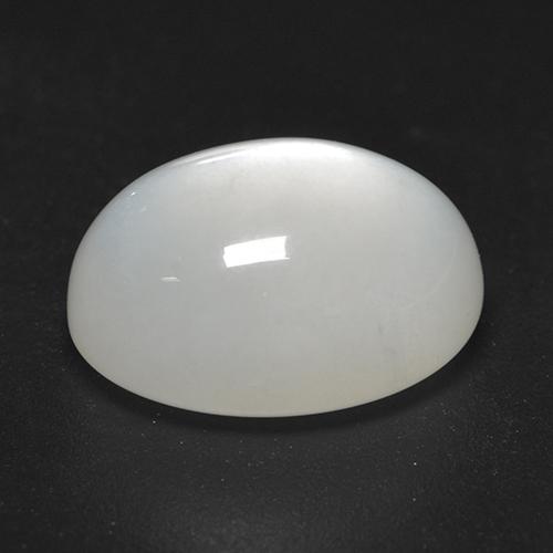 Piedra de Luna Blanco apagado natural de 4.58 ct, Corte Óvalo, Transparente