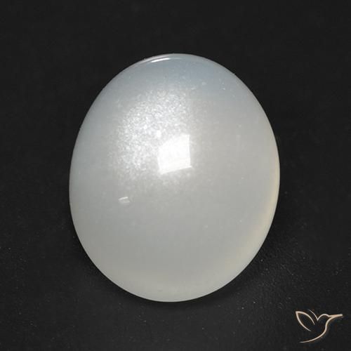 4.02ct Natural Blanco cálido Piedra de Luna, Ovalada, Transparente