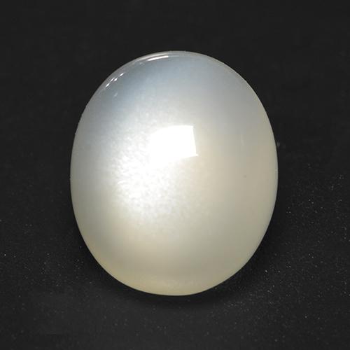 Piedra de luna blanco natural de 4,07 ct, corte óvalo, transparente