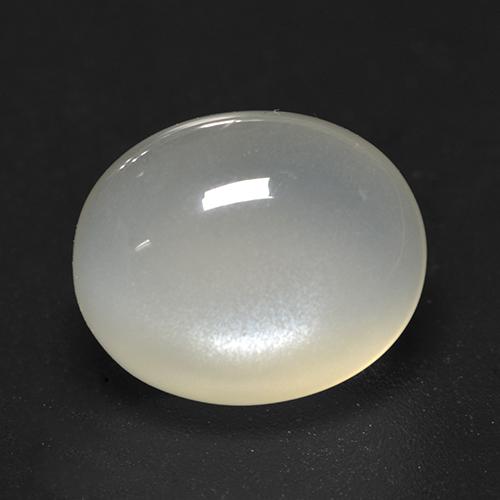 Piedra de luna blanco natural de 4,07 ct, corte óvalo, transparente
