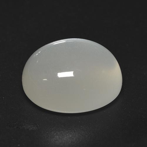 Piedra de luna blanco natural de 4,07 ct, corte óvalo, transparente