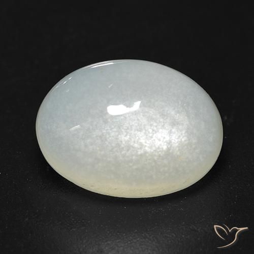 Piedra de Luna Blanco crema natural de 3.53 ct, Corte Óvalo, Translúcido