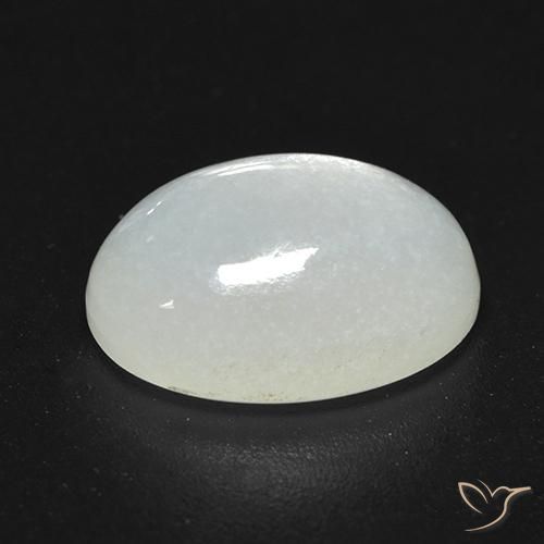 Piedra de Luna Blanco crema natural de 3.53 ct, Corte Óvalo, Translúcido