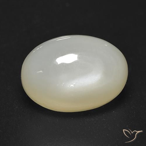 3.92ct Natural Blanco cálido Piedra de Luna, Ovalada, Translúcido