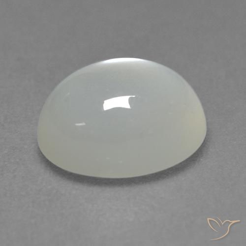Piedra de Luna Blanco cálido natural de 2.26 ct, Ovalada, Translúcido