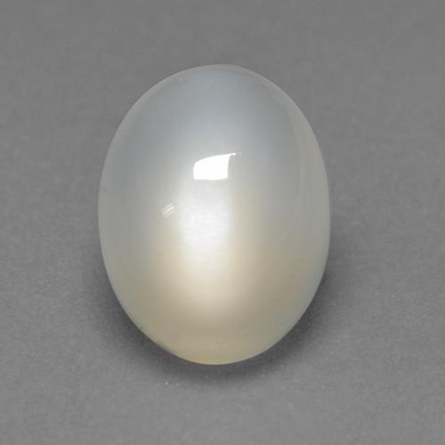 Piedra de luna blanco natural de 2,32 ct, corte óvalo, transparente