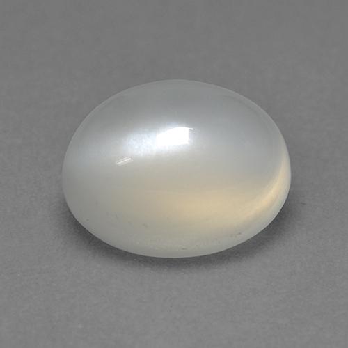 Piedra de luna blanco natural de 2,32 ct, corte óvalo, transparente