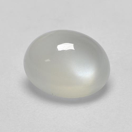 Piedra de luna blanco cálido natural de 1,90 ct, corte óvalo, translúcido