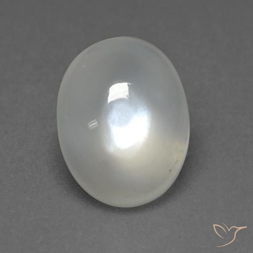 1.72ct Natural Blanco cálido Piedra de Luna, Ovalada, Transparente
