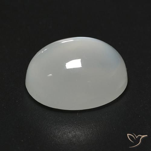 Piedra de Luna Blanco cálido natural de 2.24 ct, Ovalada, Transparente