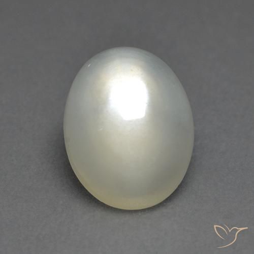 1.86ct Natural Blanco cálido Piedra de Luna, Ovalada, Transparente
