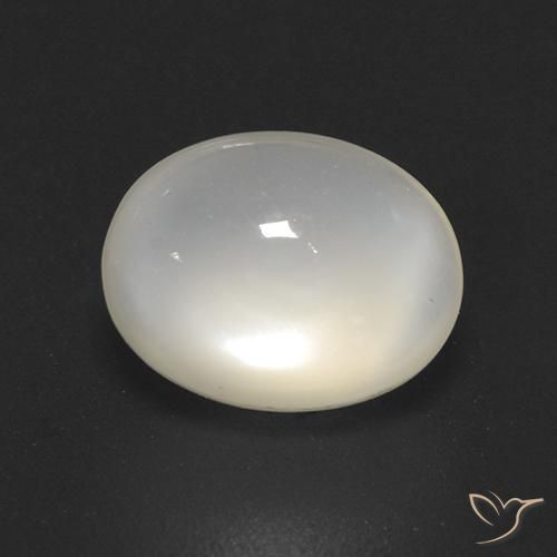 2.08ct Natural Blanco apagado Piedra de Luna, Ovalada, Transparente
