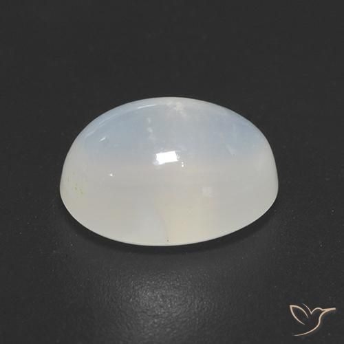 Piedra de Luna Blanco crema natural de 2.08 ct, Ovalada, Transparente
